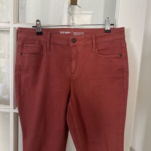 New Old Navy Burnt Orange Rockstar Jeans Women's 10 Mid Rise Skinny